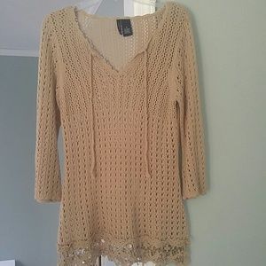 ND New Directions Tunic crochet sweater